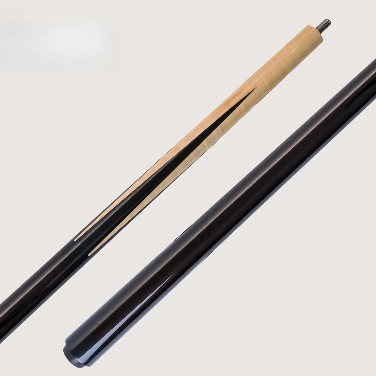 C_Pool Cues - عصا حمام سباحة ملونة من خشب القيقب والأبنوس باللون الأسود مع عمود انحراف منخفض تصميم متوازن للاعبي الهواة والمحترفين