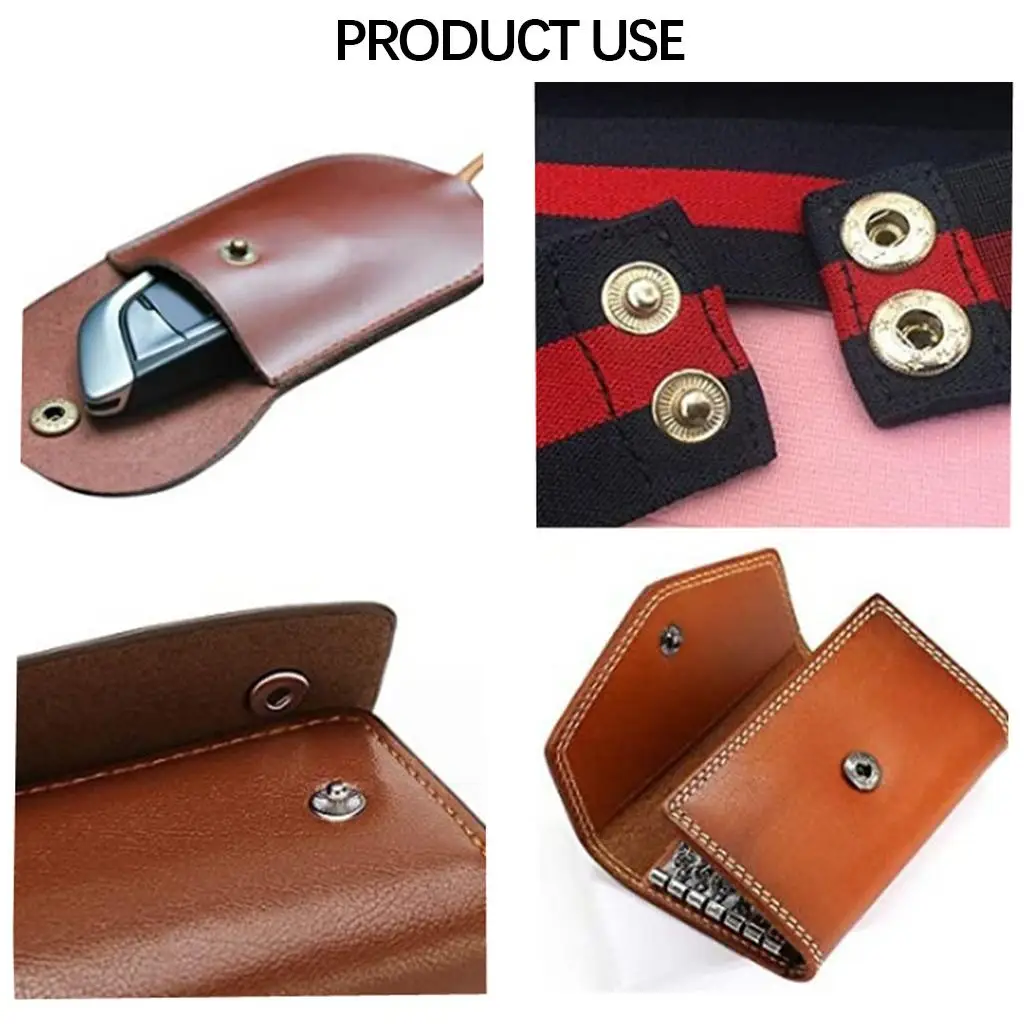 

120 Set Leather Snap Fasteners Kit with , ing, Garment Repairing, or Jewelry Making