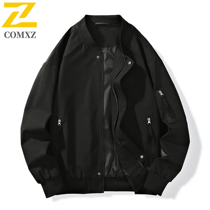 

2025 New Men Casual Jacket Fashion American Retro Windproof Breathable Loose Baseball Collar Flight Jacke Street Commuter Jacket