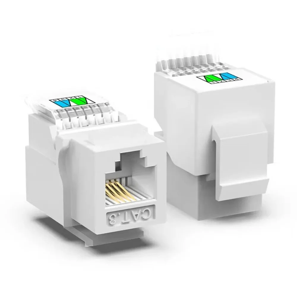 

2/6/10Pcs CAT3 Toolless Keystone Jack RJ11 6P4C 50μm Gold Plated Anti-interference Stable Signal Office Telephone Wiring Module