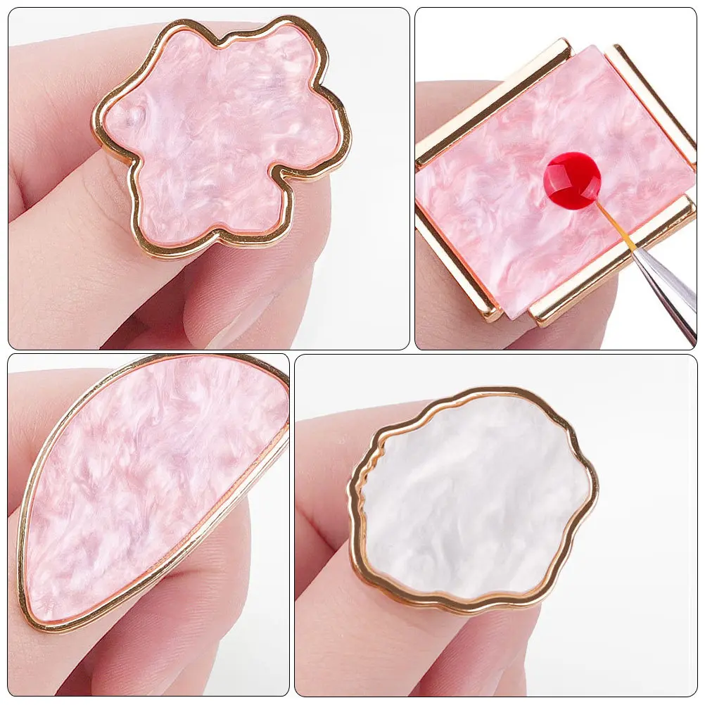 

Набор из 5 премиальных палитр для нейл-арта: гладкие, гигиеничные лотки для смешивания цветов для ногтей, пигментов, помады, маникюрных красок