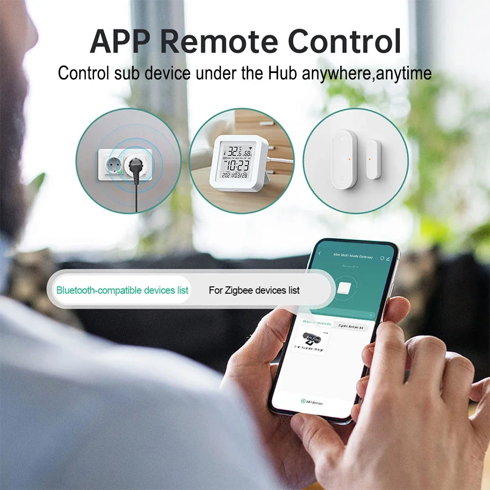 Dual Connectivity Home Hub for Tuya For Zigbee and Compatible Devices Easy No Cable Installation and App Control