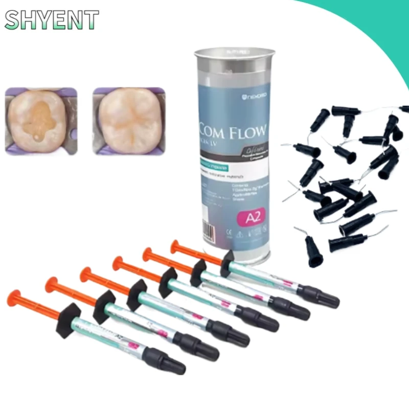 

3/6PCS Dental Composite Fluid Resin A2A3 Nano Hybrid Teeth Repair Light Curing Resin Dental Oral Photocurable Material