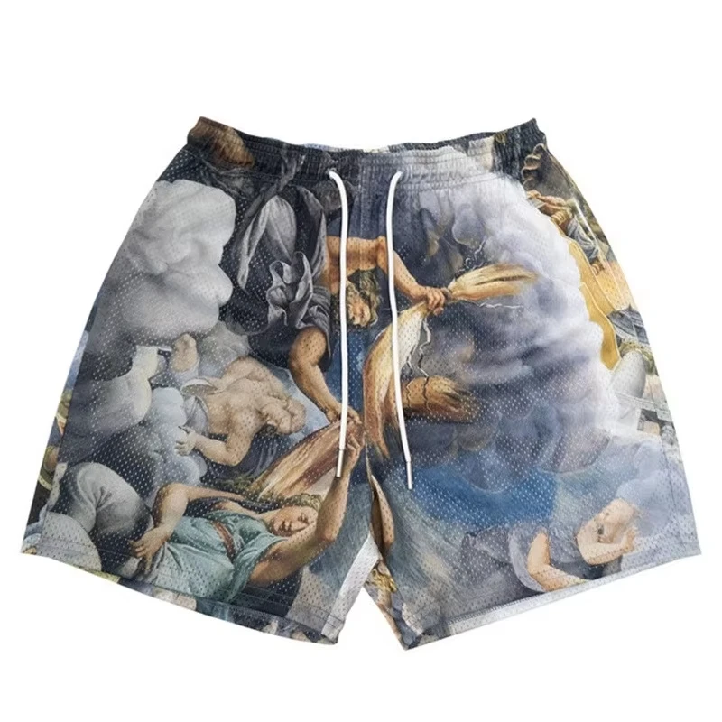 2026 Sommer Neue Schnelltrocknende Shorts mit Tierprint aus Polyesterfaser Gerades Bein Schnell Trocknend Fünf Zoll Länge Hip-Hop-Stil Kurze Hose – Detail 7