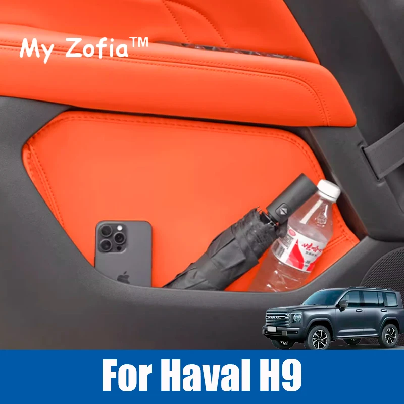 

For Haval H9 2nd MKII 2024 2025 Car Door storage pocket door slot mat garbage bag design interior car modification accessories