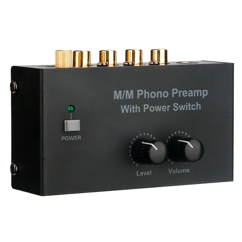 Phono Preamp Preamplifier with RCA 1/4Inch Support TRS Interfaces Vinyl Record Player Preamplificador