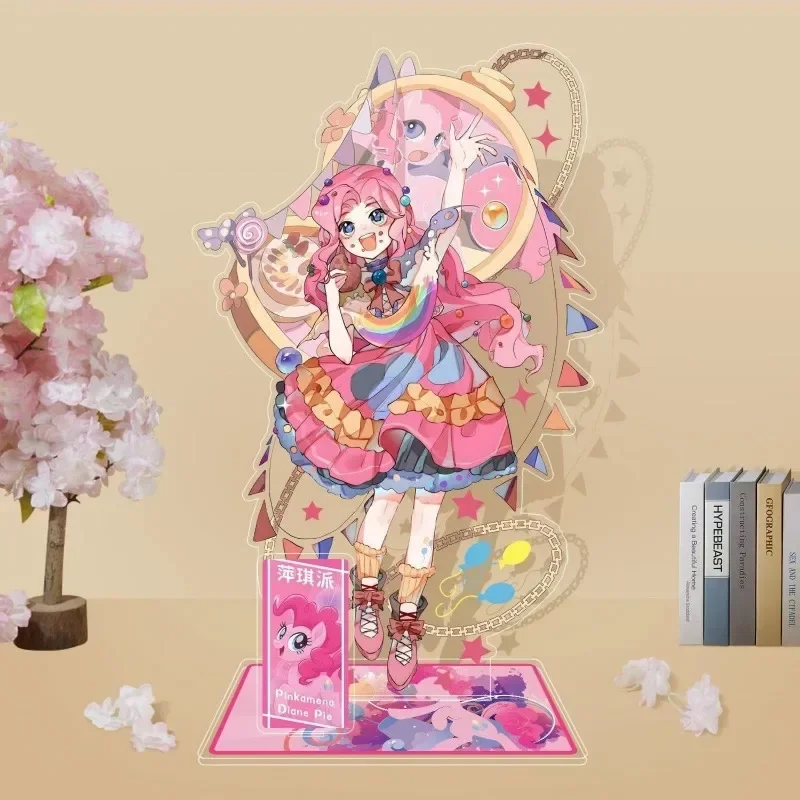 بلدي الكرتون ليتل المهر Kawaii أنيمي الاكريليك حامل نموذج قوس قزح داش الشفق البريق نادر سطح المكتب زخرفة المشجعين جمع الهدايا
