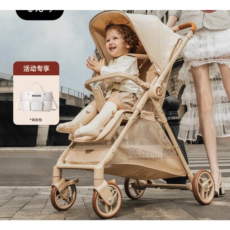 

Pocket cart can be seated or lying, one-click cart can be collected lightly and foldable children's hand trolley