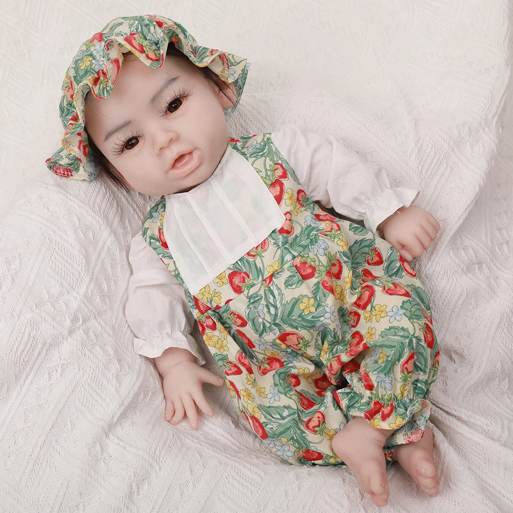 Herpinker 100% Silicone Reborn Baby Dolls Painted Realistic Newborn Lifelike Bebe Doll Wholesale Toys for Children Christmas Gif