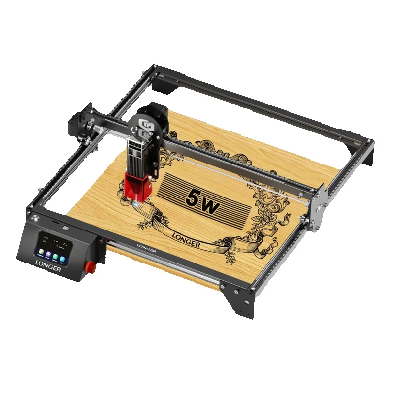 Langere Ray5 5W Lasergraveermachine, 32-bit chipset, 3,5 inch touchscreen, WIFI-verbinding, werkgebied 400mm*400mm - afbeelding 2