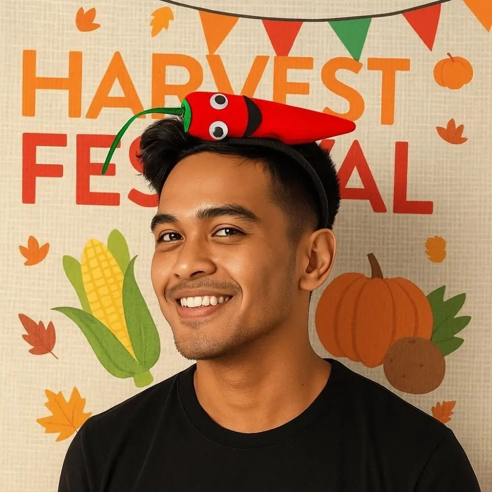 

Nutrition Month Cartoon Fruit Hair Hoop Funny Sunflower Creative Headband for Harvest Festival Headdress Cloth