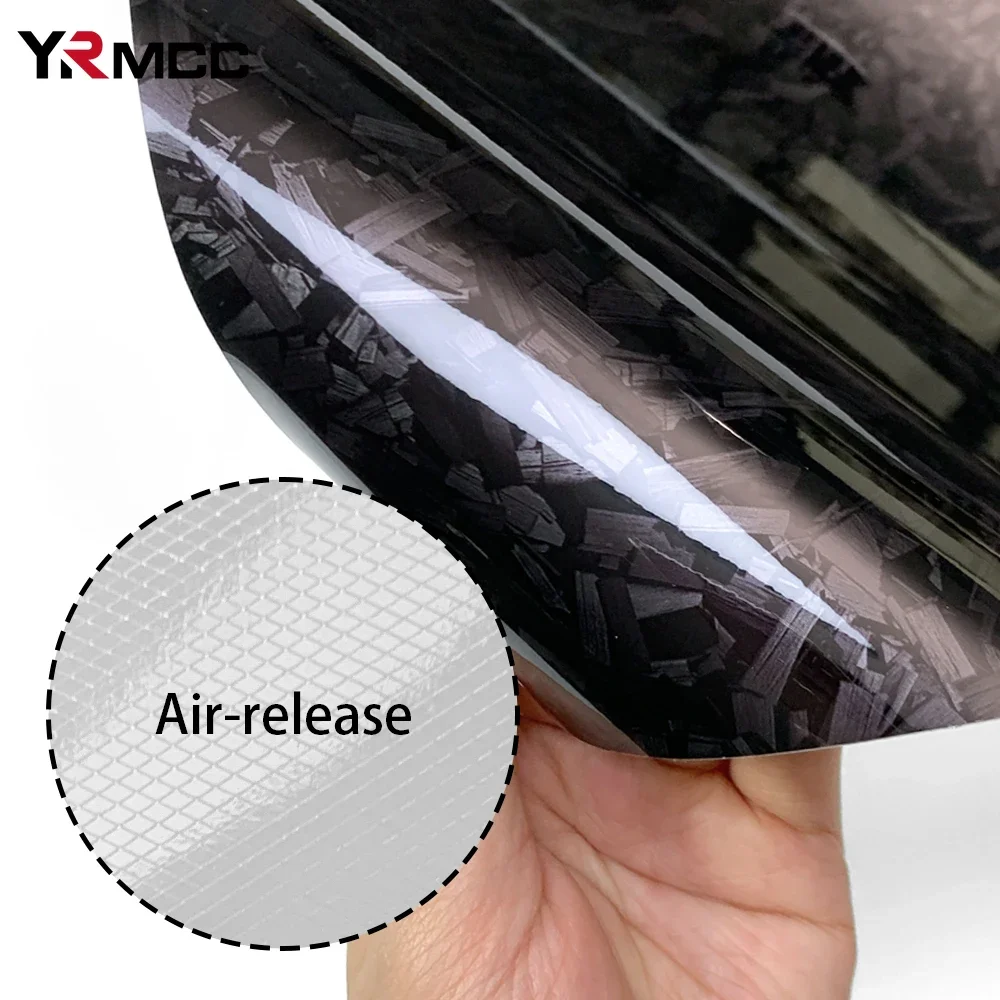 Carbon Fiber Vinyl Wrap Waterproof Car Sticker Self Adhesive Film Glossy Black Carbon Fiber Decal Vinyl Film for Car Accessories