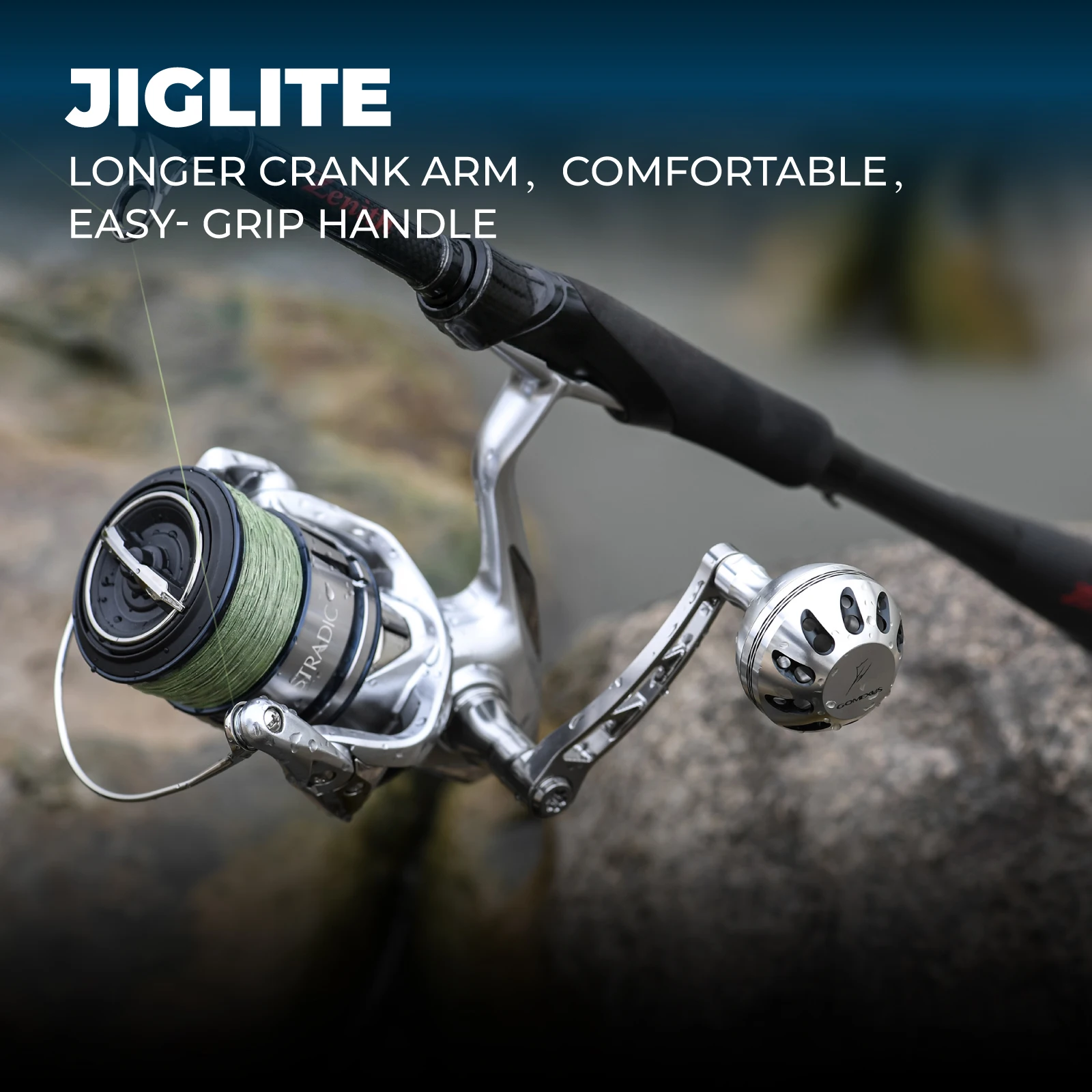 Gomexus 70mm Power-Griff für Shimano Stella Stradic Vanford Vanquish Daiwa BG MQ Certate Luvias Spinnrollen LMY-A38 – Detail 1