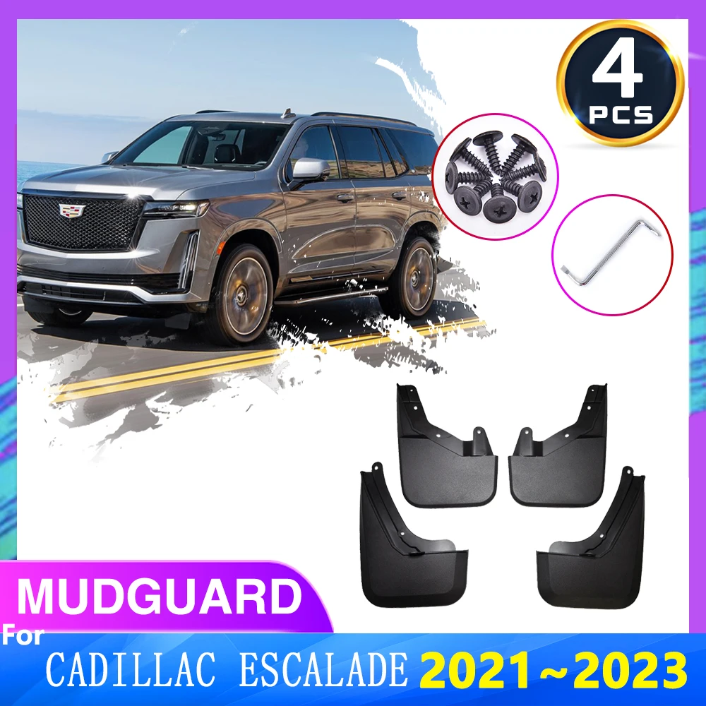 

For Cadillac Escalade GM T1XL 2021 2022 2023 Car Wheels Mudguards Mud Flaps Front And Rear Fenders Mud Guard Auto Accessories