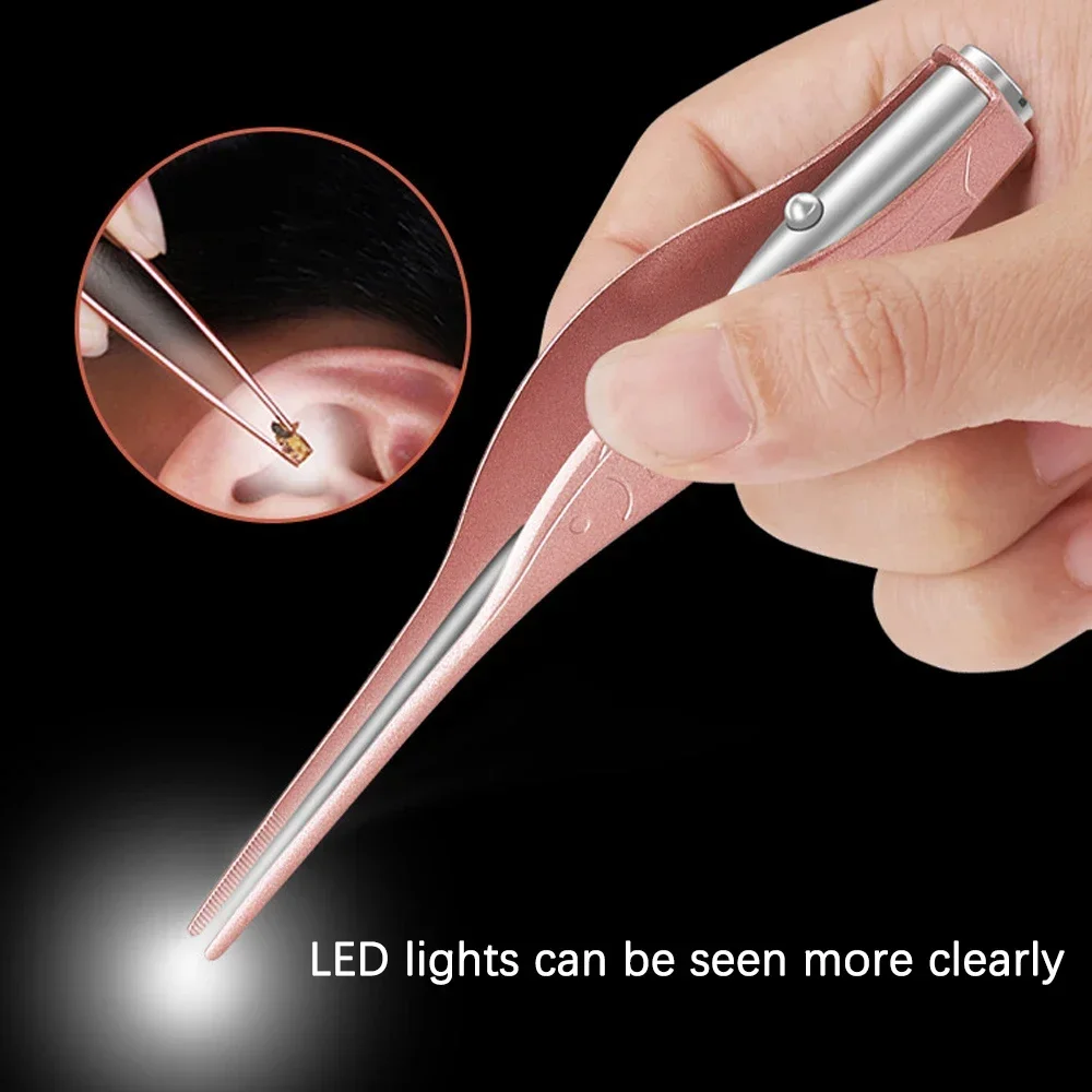 Ear wax remover with light Kids LED Light Ear Wax Removal Ear Care Wax Spoon Digger Flashlight Earpick for Children