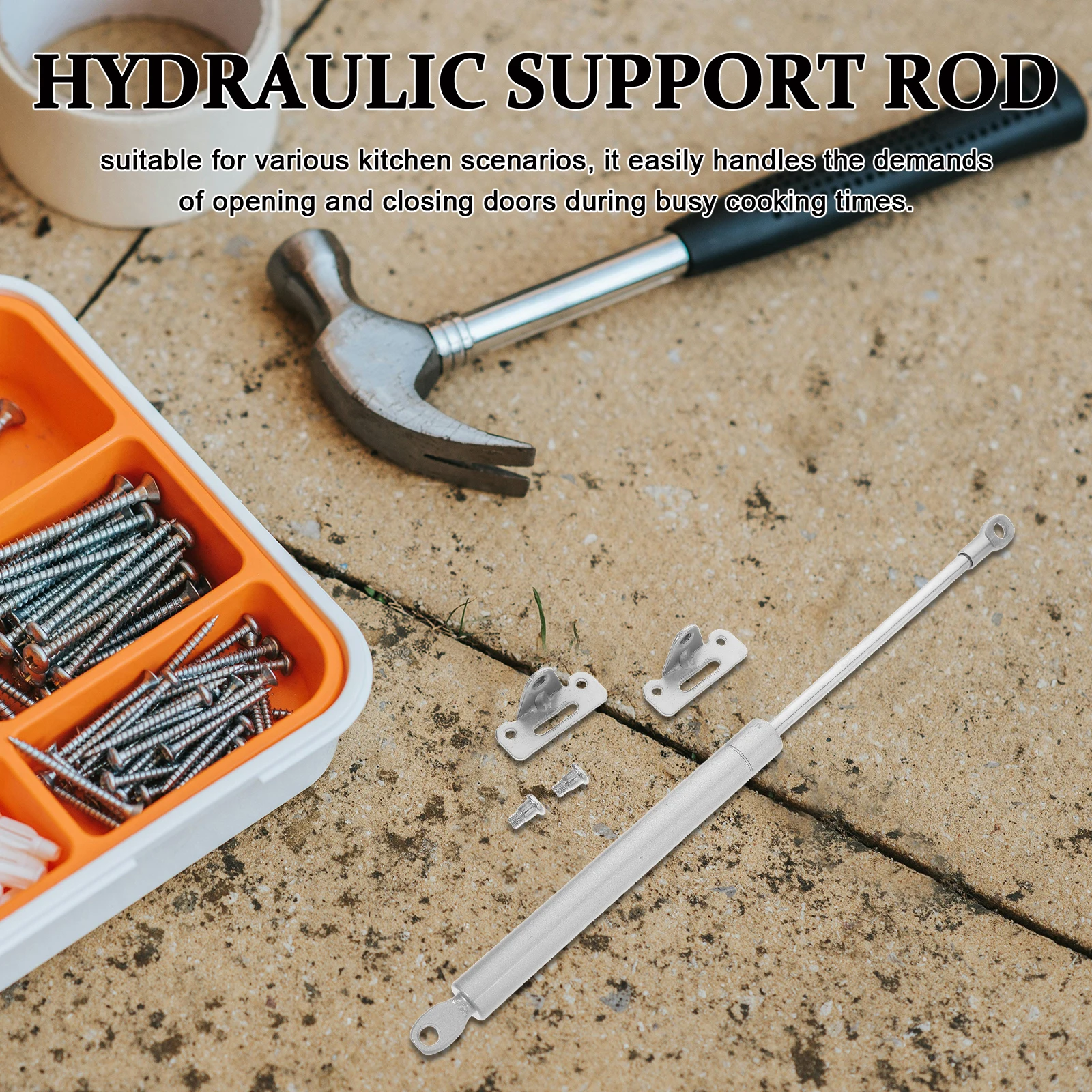 

Hydraulic Support Rod Gas Strut Cabinet Lift Smooth Buffering Long Lasting Adjustable Easy Installation Sleek Design Home Rv Use