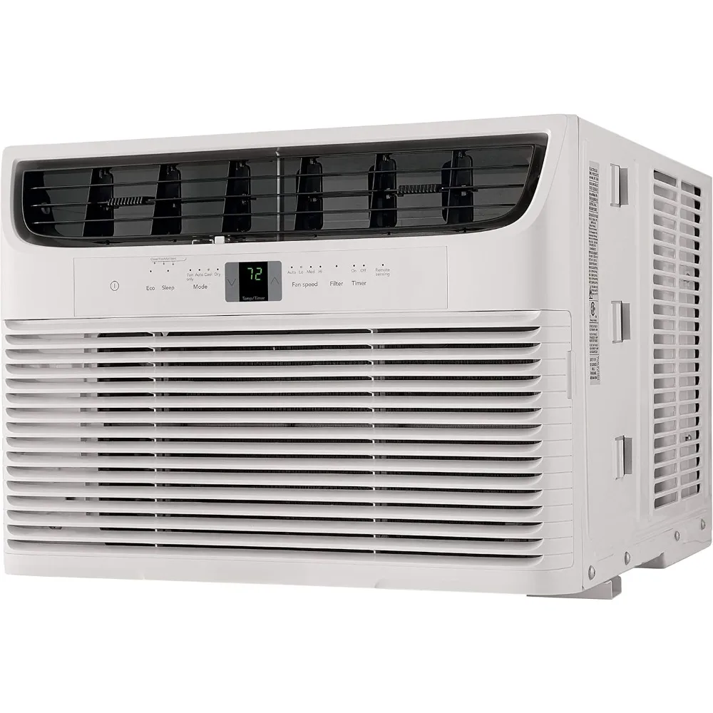 12000 BTU window compact air conditioner with remote control, fast cooling up to 550 square feet, 115V，white