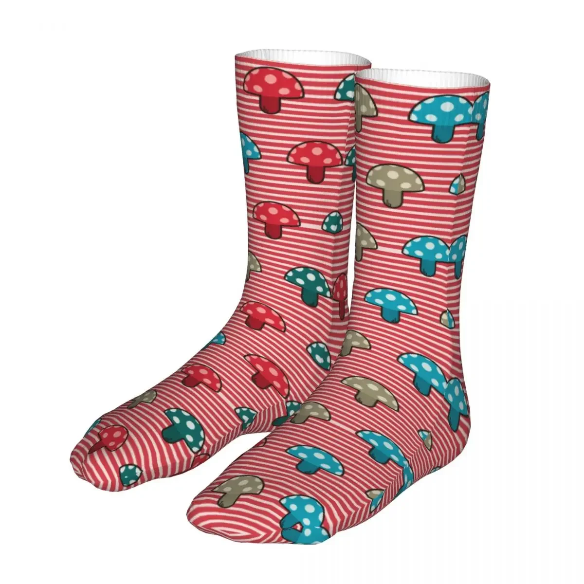 Happy Funny Socks Men's Women's Hip Hop Colorful Mushroom Socks Strips Sport Socks Spring Summer Autumn Winter