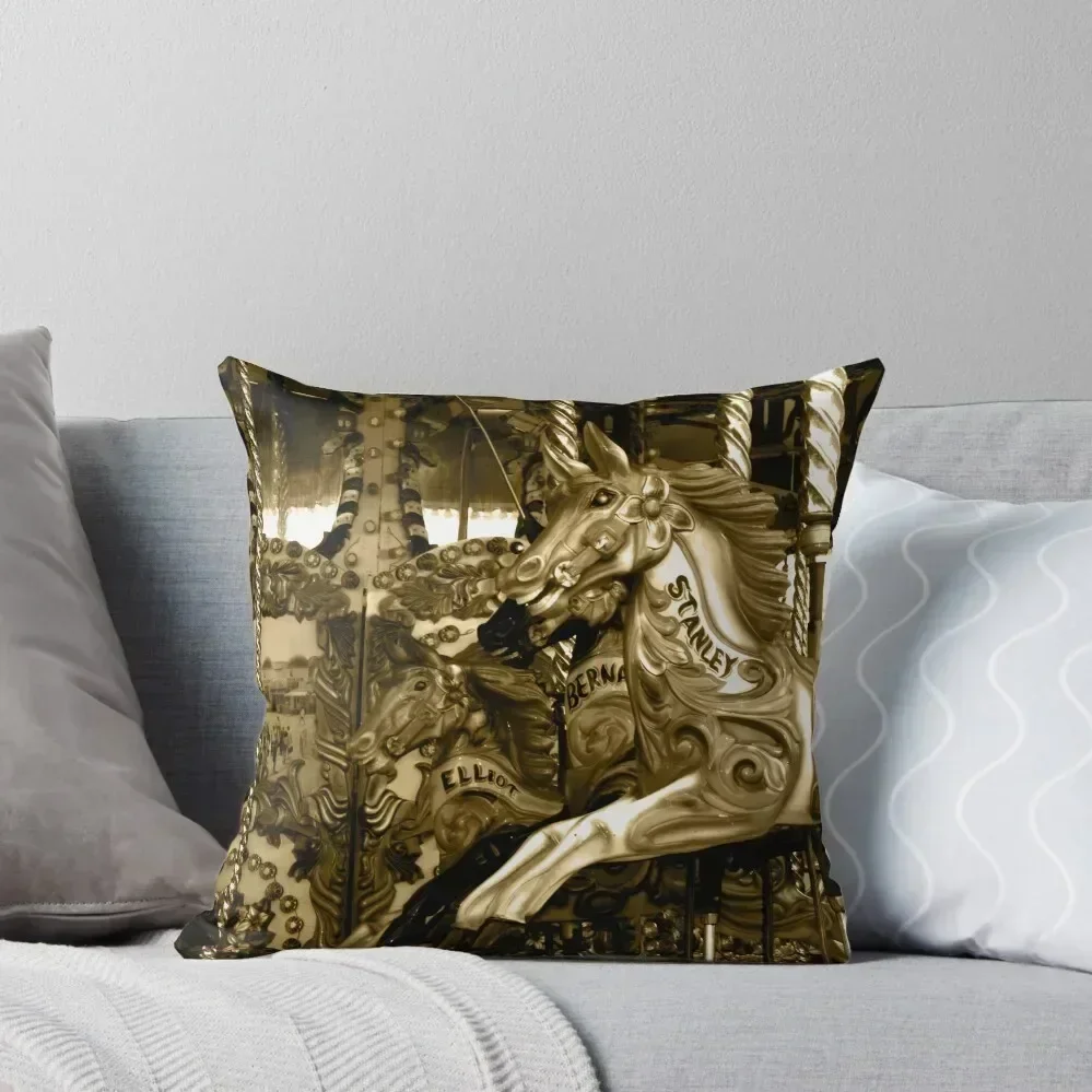 

Carousel in Sepia Throw Pillow Luxury Sofa Cushions christmas supplies autumn decoration Cushions For Decorative Sofa pillow