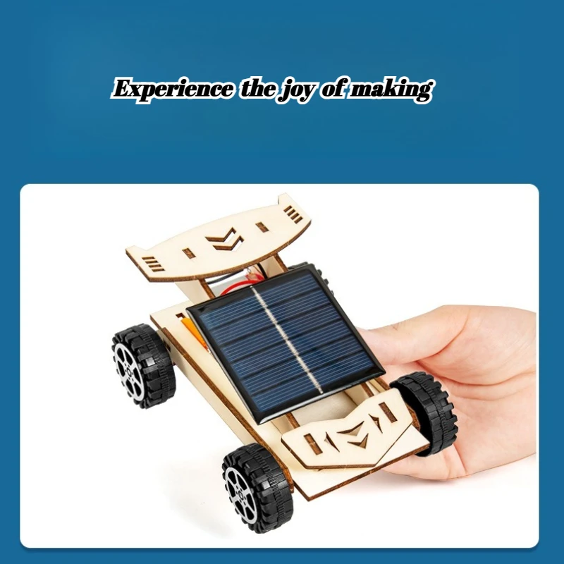 Kit per auto ad energia solare fai-da-te Giocattolo educativo per esperimenti scientifici per studenti Set di materiali per l'apprendimento STEM di assemblaggio creativo fatto a mano