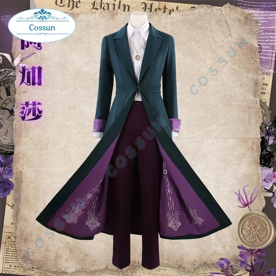 

COSSUN [Customized] Agatha Harkness Cosplay Prof. Emeritus Harkness Costume Movie Coat Shirt Pants Necklace Men Women Suit Unifo