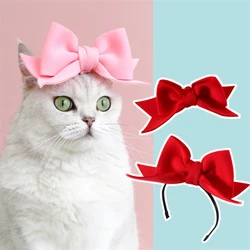 Lovely Bow Tie Hair Hoop for Cats Princess Cat Party Head Wear Pet Gifts Small Medium Dogs Accessories Elastic Cats Pet Products