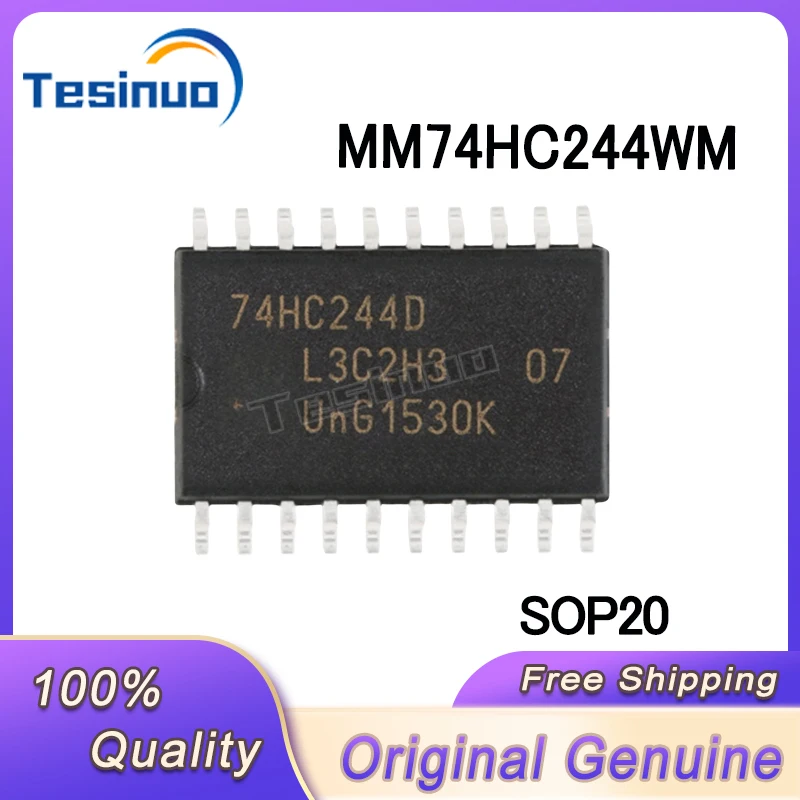 

20/PCS New Original 74HC244 74HC244D MM74HC244WM Wide body7.2MM SOP20 chip In Stock