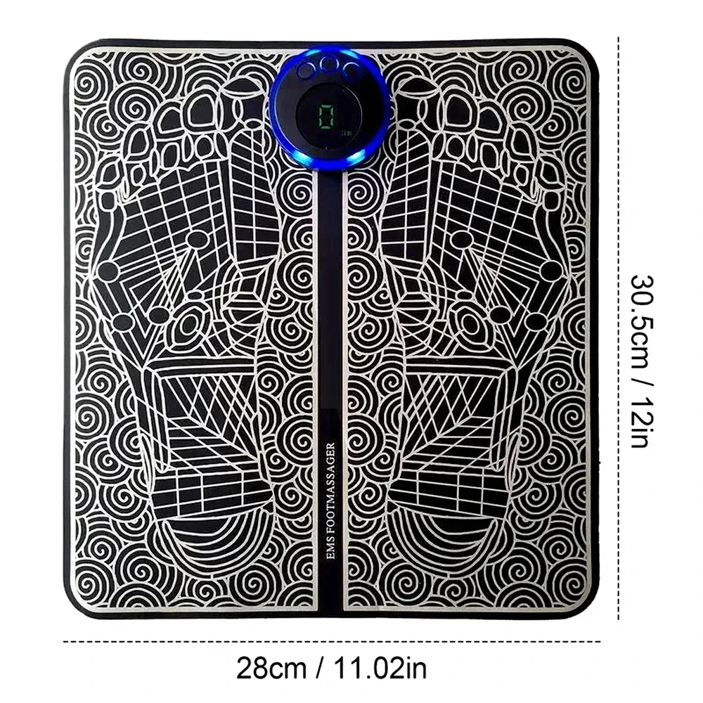 Juego de alfombrilla de pie inteligente Micro eléctrica EMS, masajeador de pies para neuropatías, circulación mejorada, relajación muscular, alivio del dolor, 2 uds.