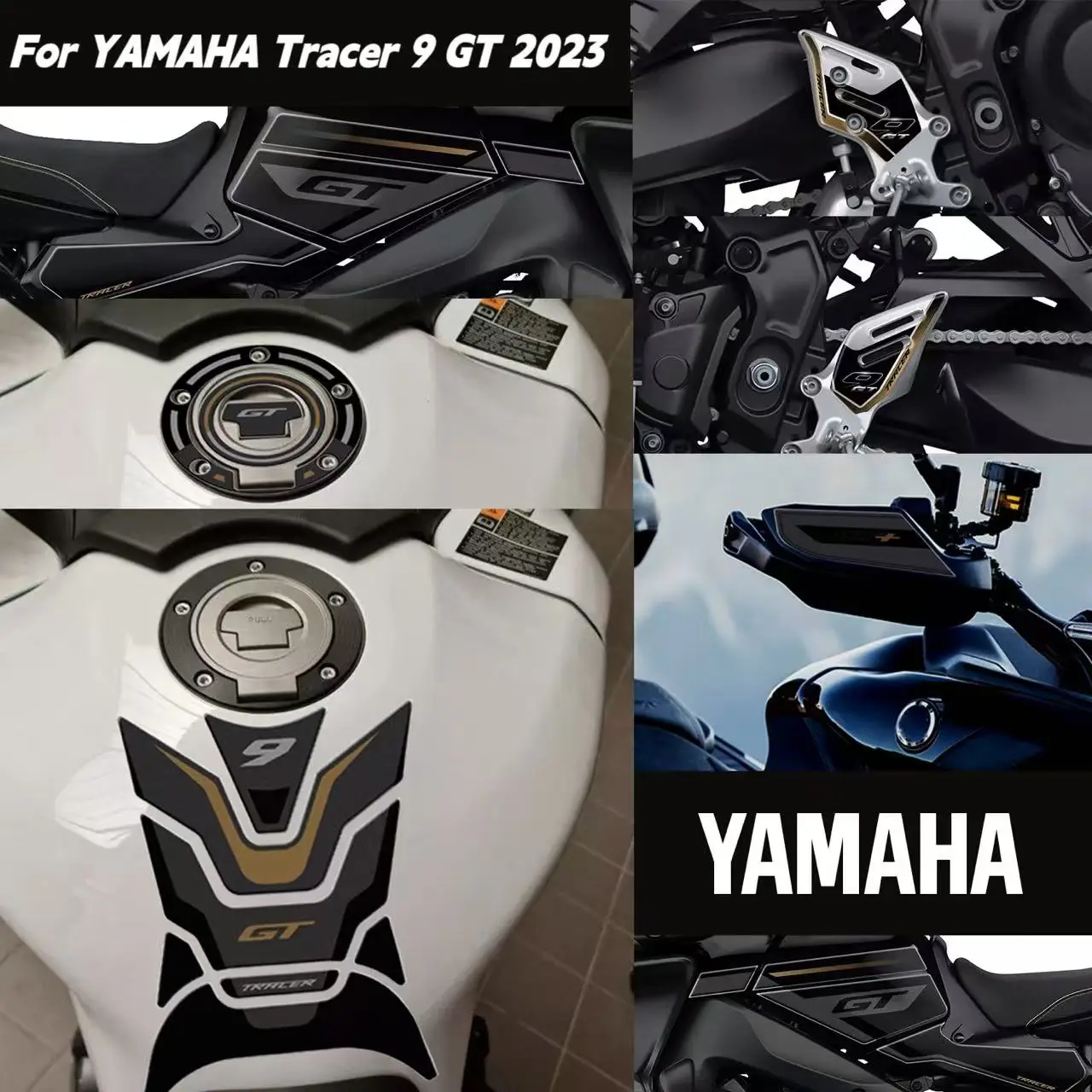 

For YAMAHA Tracer 9 GT 2023 Motorcycle Accessories Waterproof Protective Sticker 3D Epoxy Resin Protective Sticker