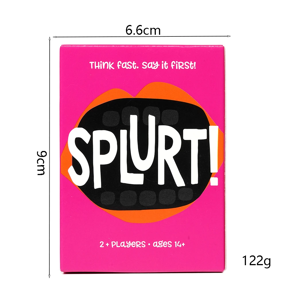 Splurt Card Game Splurt Portable Party Card Game Think Fast Say it First Pink Board Game