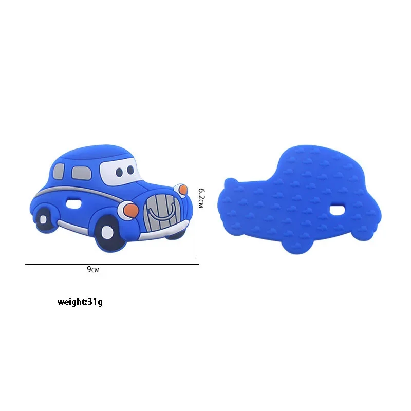 BPA Free 1pc Car Shaped Silicone Baby Teether Rodent Baby Teething Toys Chewable Products Nursing Gift For Baby Boy