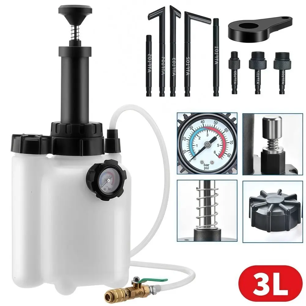 

With Adaptors 3L Manual Transmission Fluid Pump Pressure Pumping Professional Gearbox Oil Filling Filler Tool Save Time