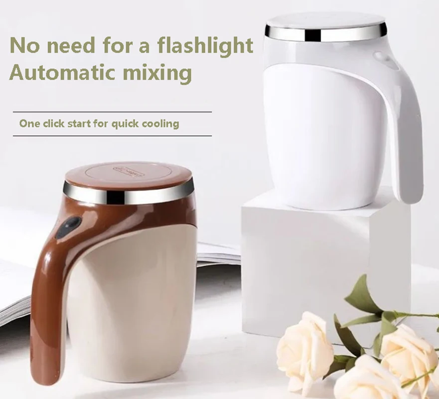 

High Beauty Electric Stirring Cup Lazy Man Milk Shake Rotating Magnetic Water Cup Charging Automatic Stirring Cup Coffee Cup