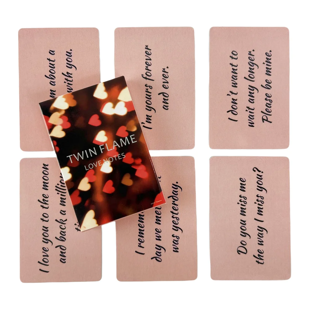 

Twin Flame Love Notes Oracle cards A 45 Tarot Deck Messages for Love Readings, Soulmate for Women Girls Beautiful Pink Color