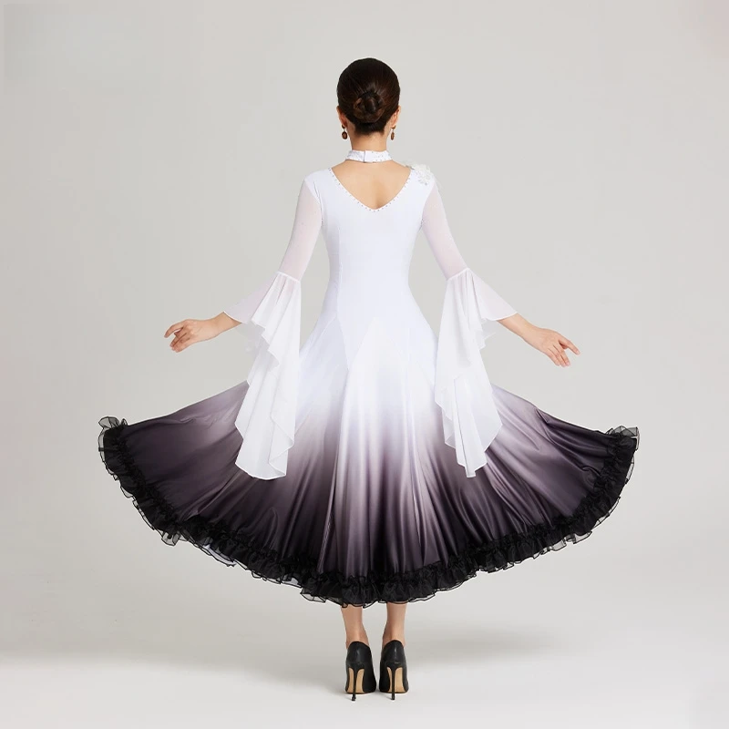 2025 New Women Ballroom Dance Dress Competition Dress Ballroom Waltz Standard Dance Dress Women Ballroom Party Stage Outfit