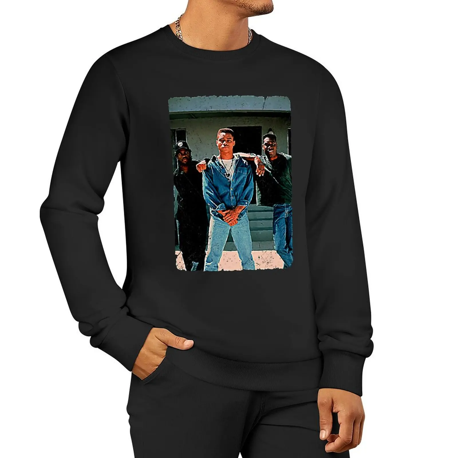 Boyz N The Hood Vintage Pullover Hoodie men's autumn clothes aesthetic clothing men clothes sweatshirt for men