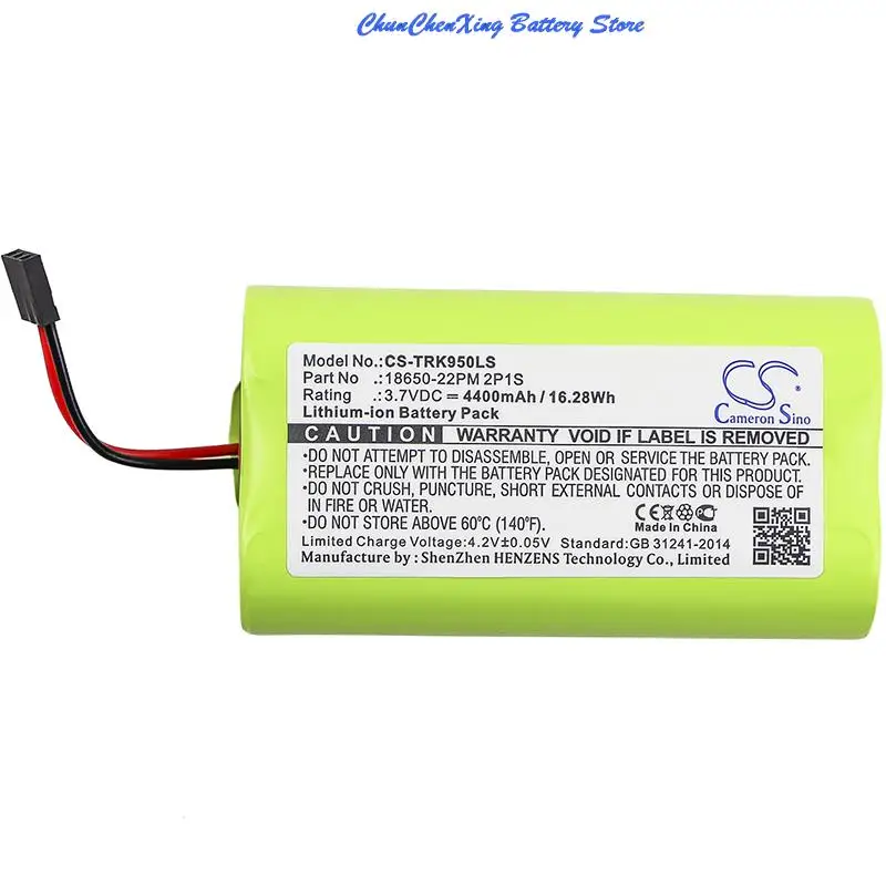 Batería de 4400mAh para Trelock LS 950, LS950, 18650-22PM 2P1S