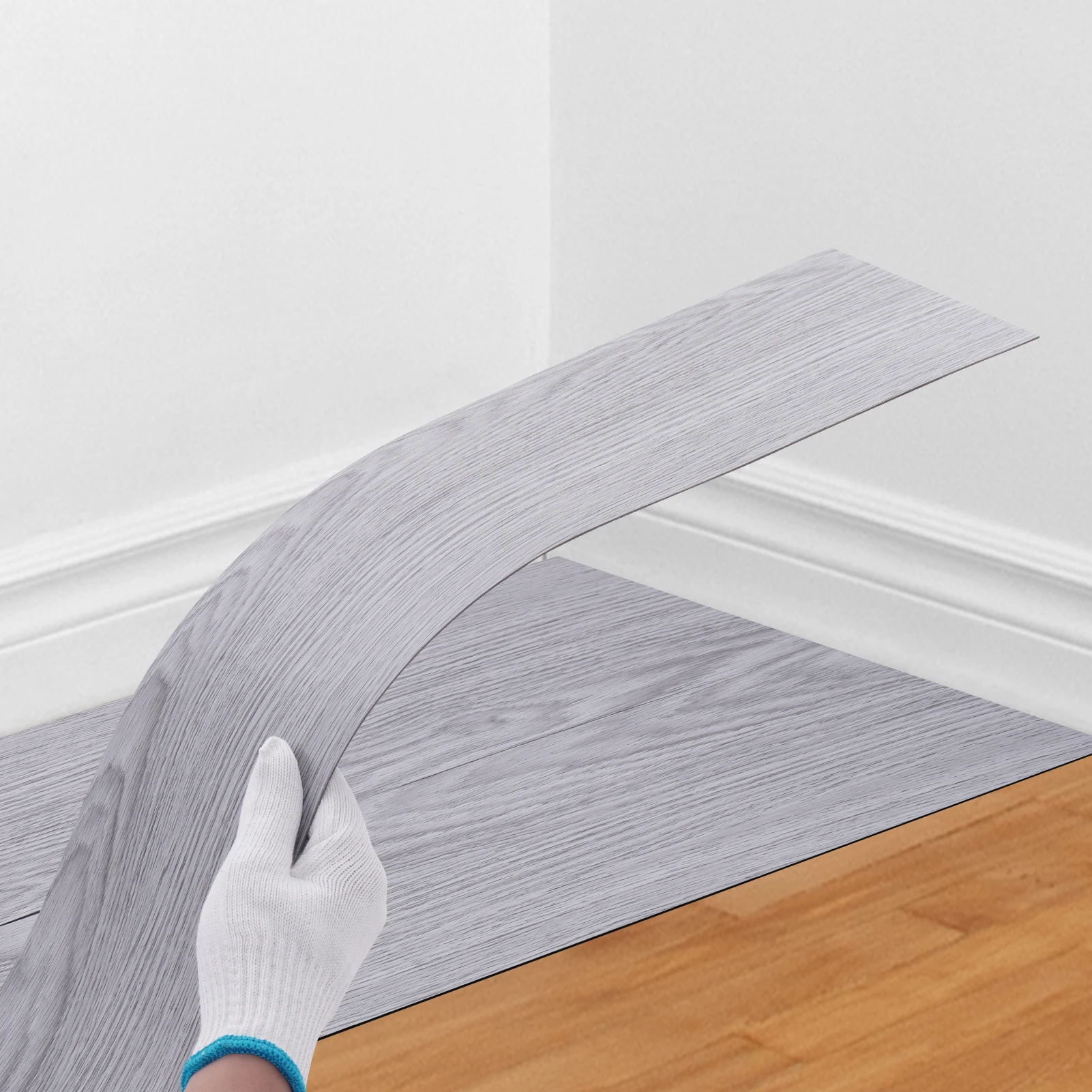 Home Decor Vinyl Flooring - 36Pcs Wood Grain Self‑Adhesive Vinyl Floor