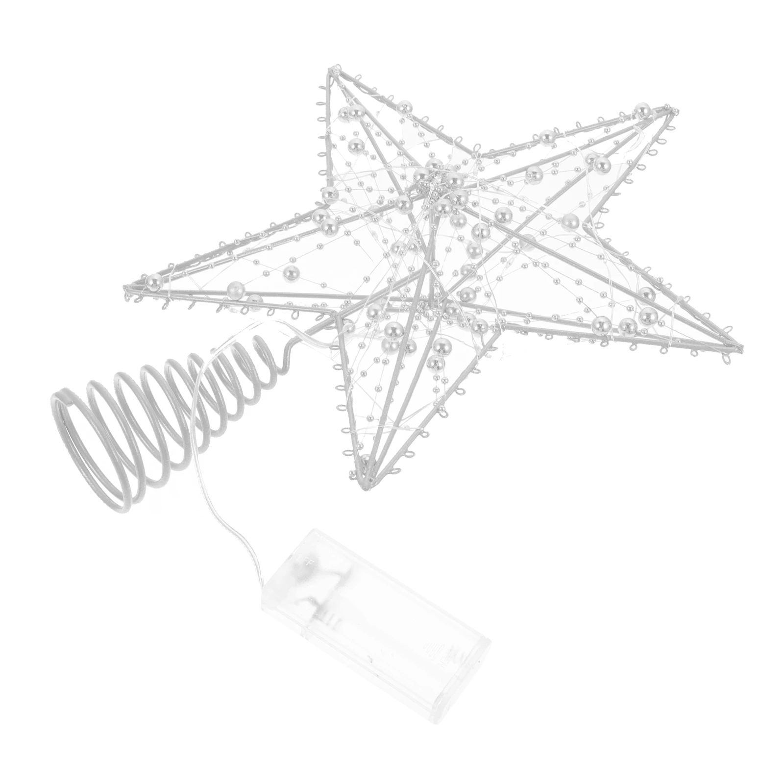 

Christmas Decoration Tree Top Star Treetop Cheistmas Lighted Silver Unlit Topper