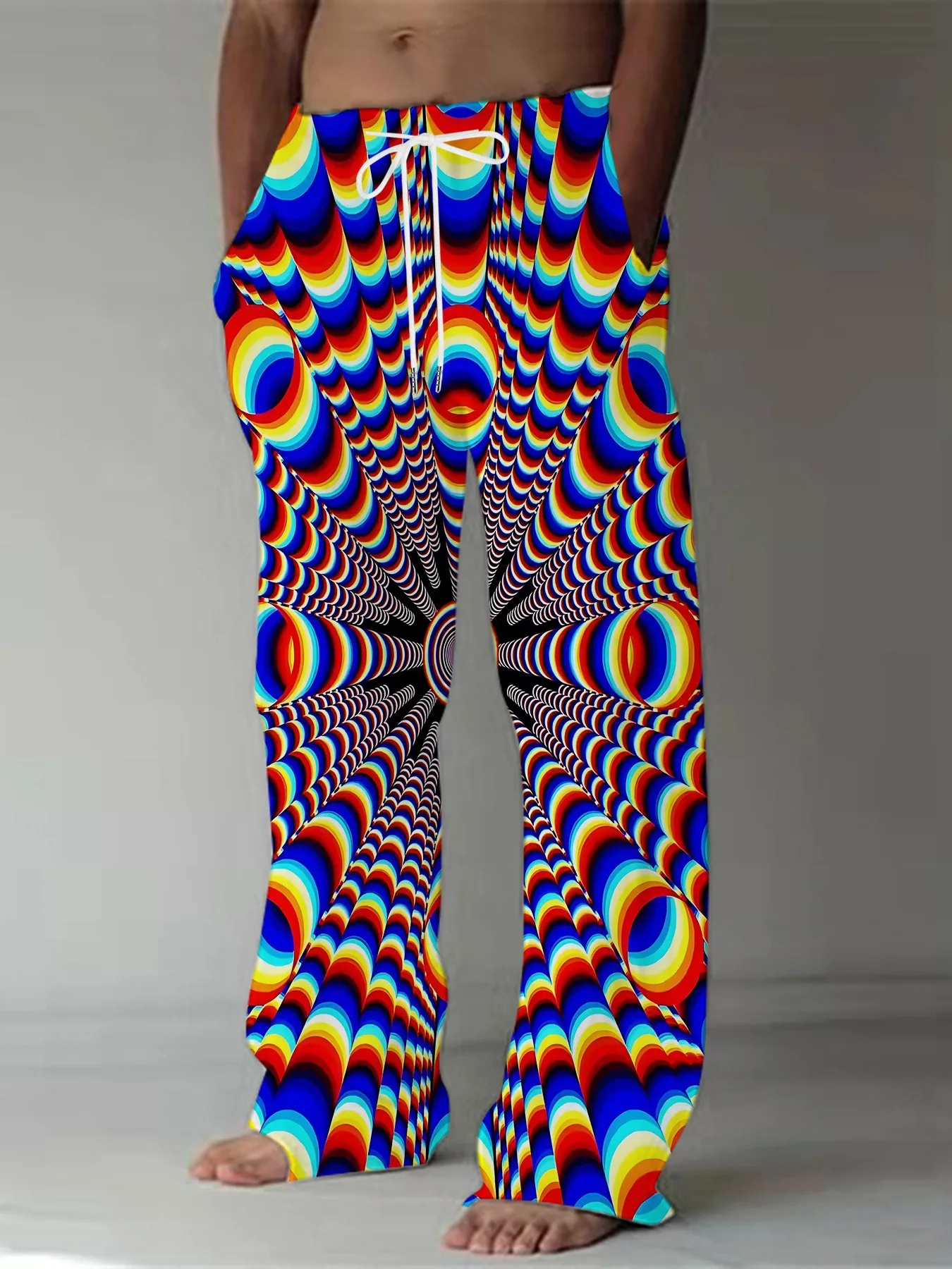 Herren Gothic-Style Skelett 3D-Druck Loose Fit Gerade Hose Schwarz-Weiß Kurze Freizeithose Themen-Aktivitäts-Freizeitkleidung