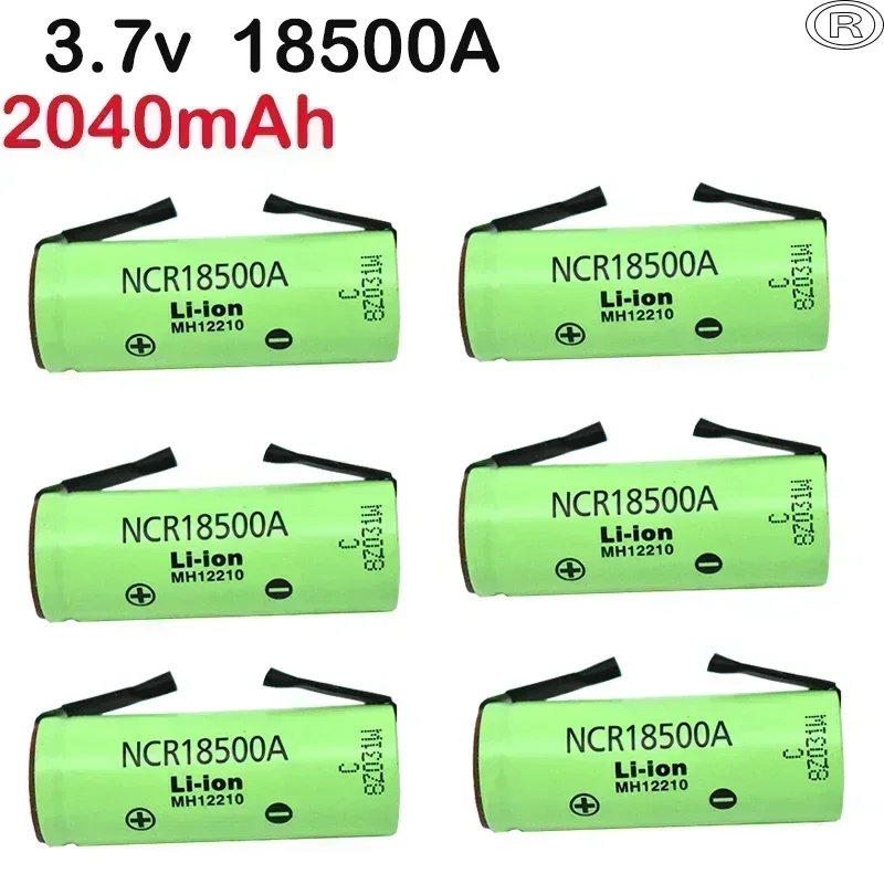 100% Originale 3.7V 18500A 2040Mah Ncr18500 Com Folha De Níquel 3.6V Brinquedo Lanterna Ect Lanterna Bateria De Lítio