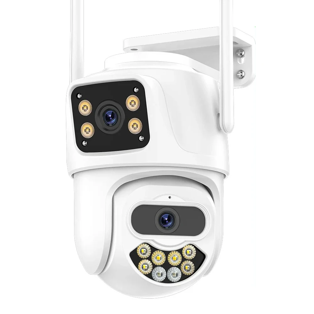 

Dual Lens 360° Wifi Camera IP66 Security Protection 8MP 4K Wireless Outdoor Human Detection ICSEE Video Surveillance PTZ