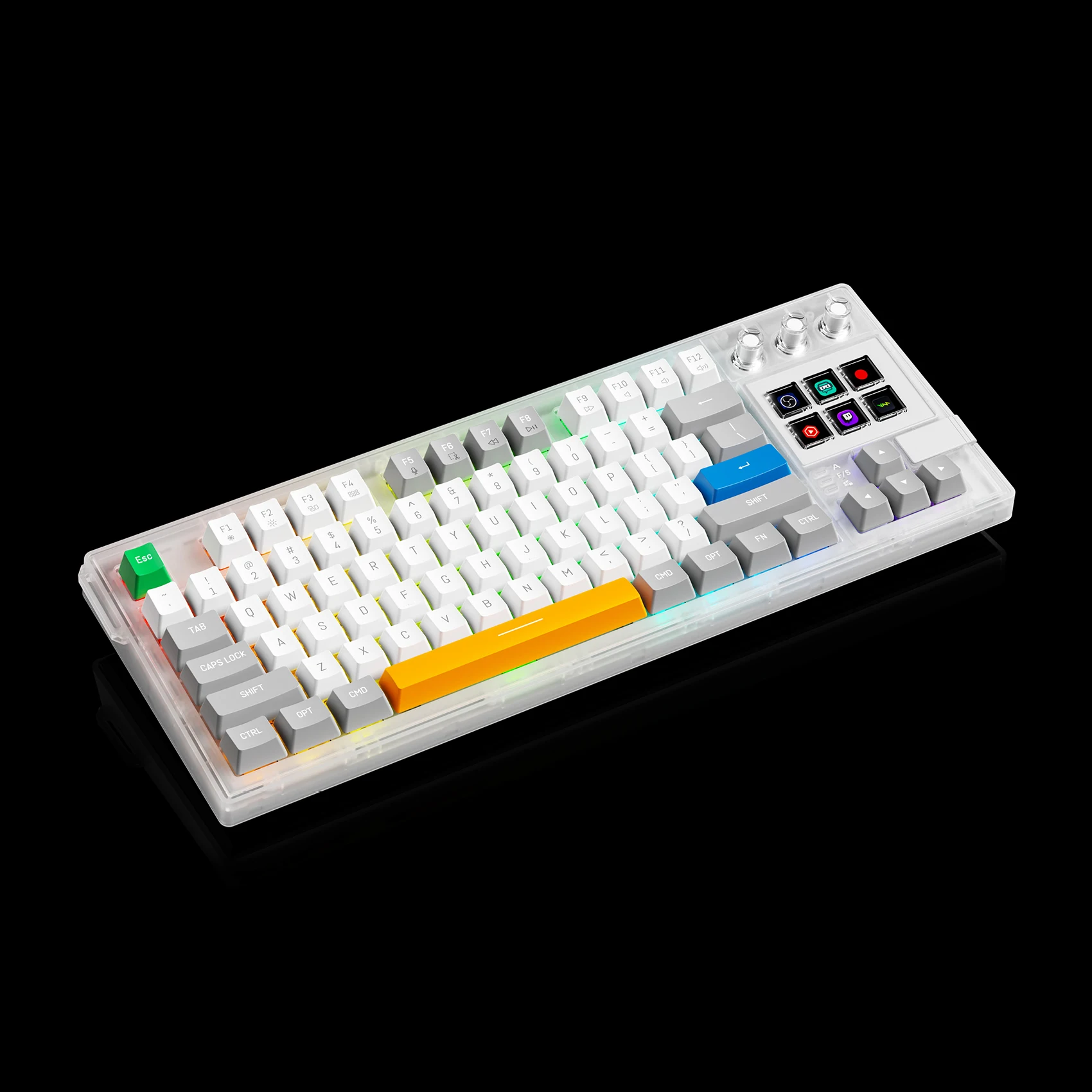 MiraBox K1 Pro AI Stream Deck Gaming Mechanical Keyboard Visual Console Streamdeck macropad RGB Hotswap Wired Gamer Keyboard image 3