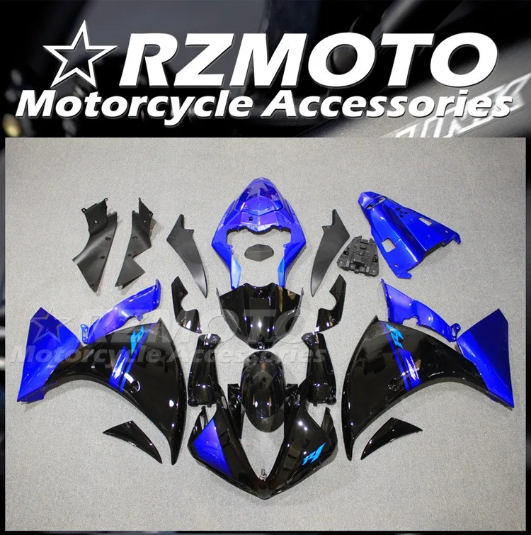 4Gifts New ABS Motorcycle Whole Fairings Kit Fit For YAMAHA R1 09 10 11 2009 2010 2011 Bodywork Set Black Blue Custom