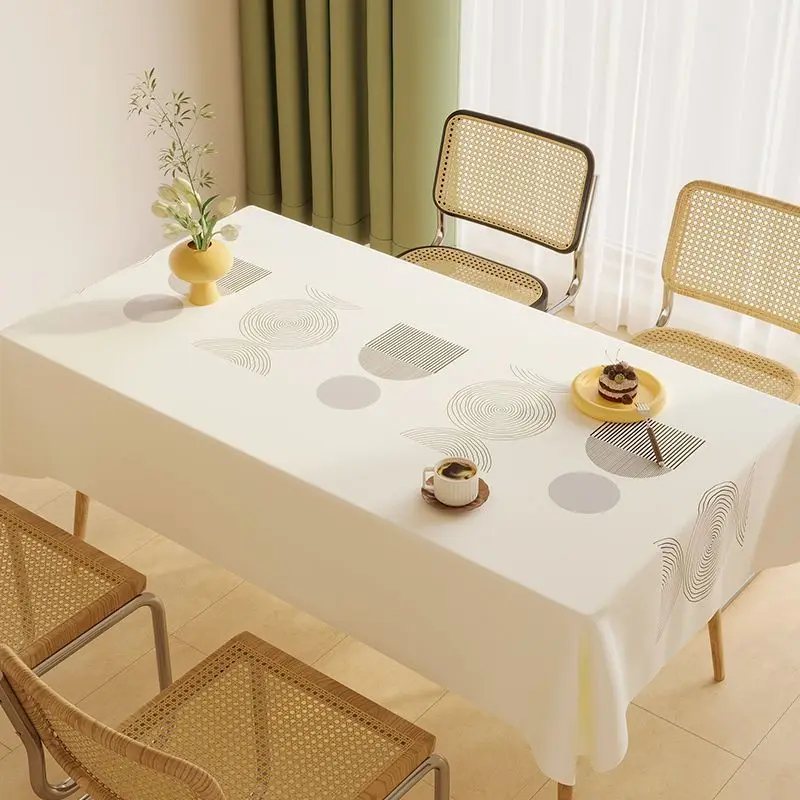 

Скатерть в свежем стиле, пыленепроницаемая минималистичная прямоугольная скатерть, покрытие для обеденного стола, защитный коврик для стола в гостиной.