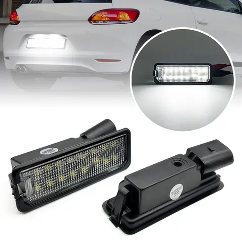 2 Luces LED para Matrícula para VW Golf 4/5/6/7 Scirocco Eos Beetle Passat Polo Amarok T-Roc Arteon Phaeton Lupo OEM 1K8943021