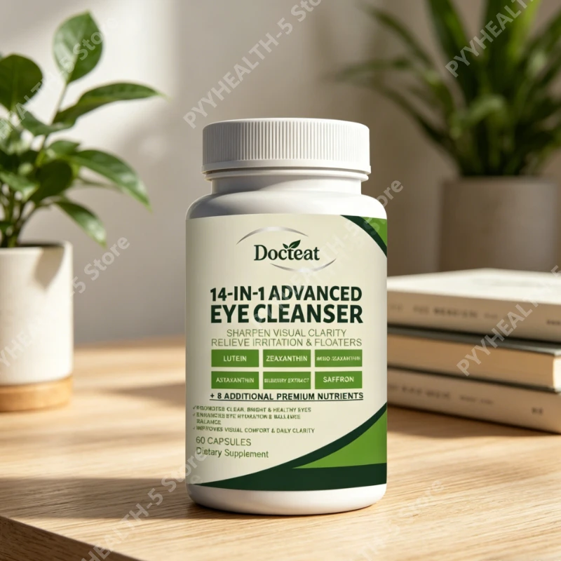 

14-in-1 Eye Cleanser Capsules Advanced Eye Support with Lutein Zeaxanthin Supports Visual Health 60 Capsules