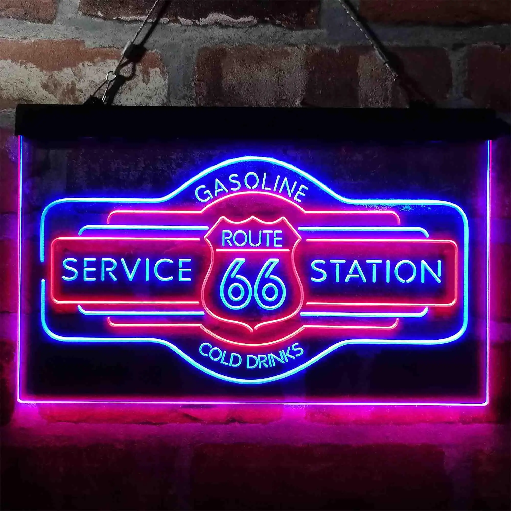 

Двухцветная светодиодная неоновая вывеска Route 66, бензин st6-i3982