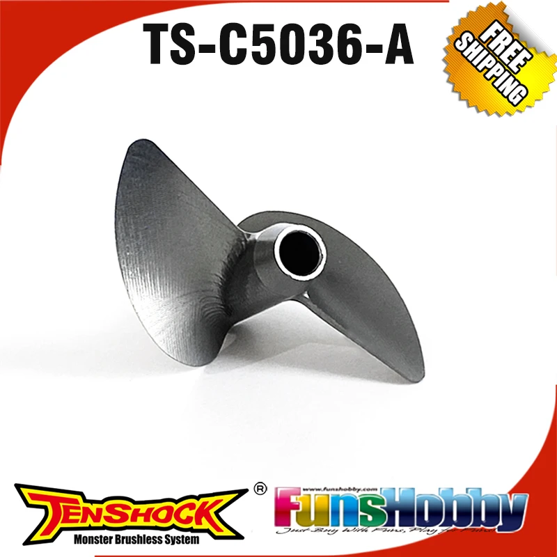 Tenshock CNC 7075-T6 2 blade Aluminium Propeller M4 for Mono / Hydro