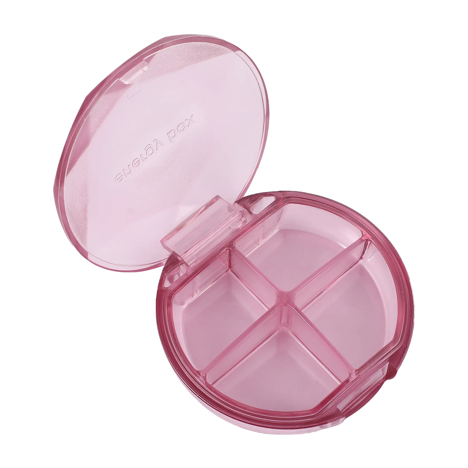 

1pc Portable Mini Pill Box Travel Case 4 Compartments Semi-Transparent Organizer Medicine Storage Weekly Outdoor Accessory
